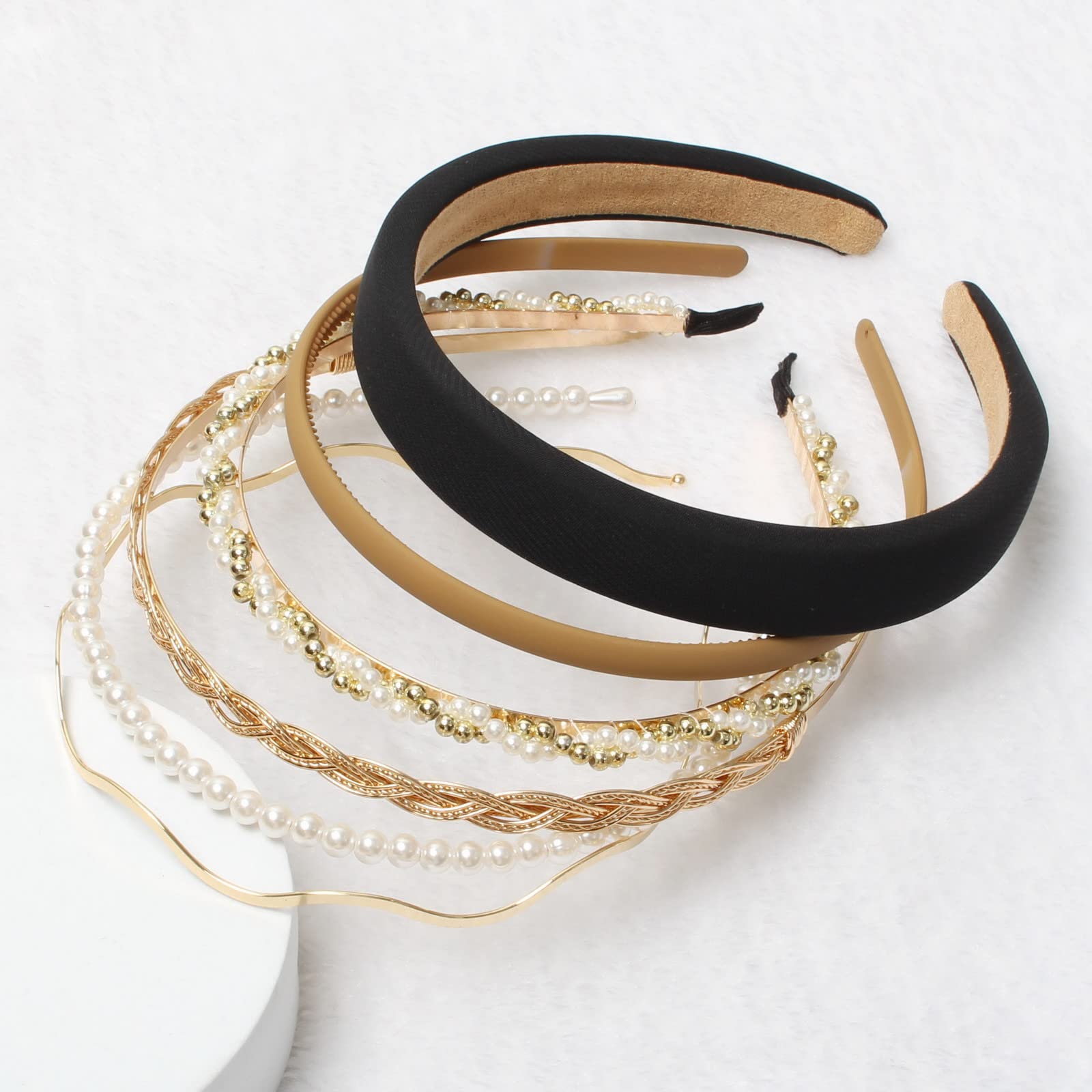 naibirdr bandeau doré tressage arrondi pour un style tendance