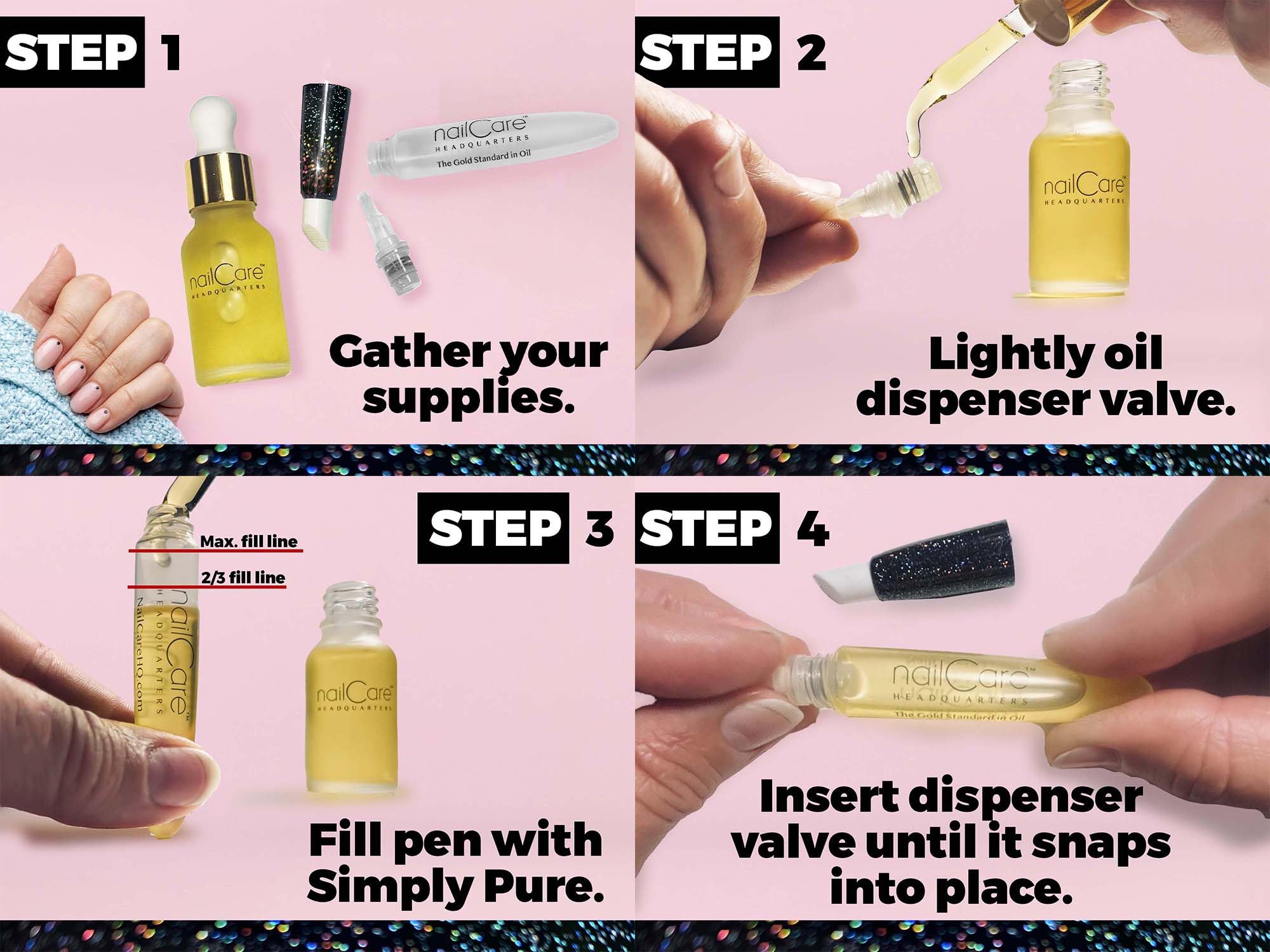 Nail Care Headquarters – stylo holo usage domestique idéal pour maison et bureau.