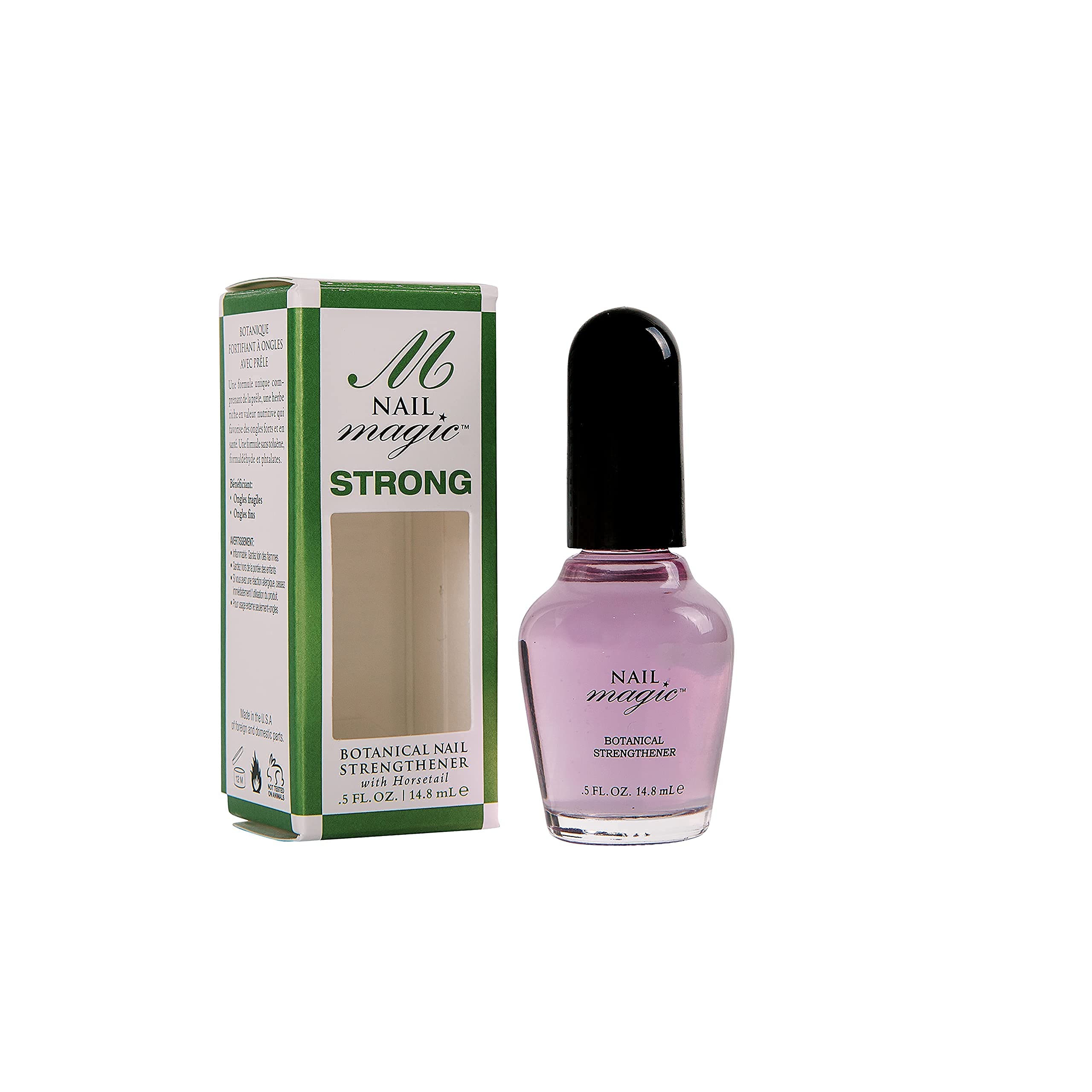 Nail Magic renfort pour ongles fragiles, application facile et durable.
