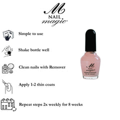 Vernis clair Nail Magic protège et nourrit les ongles.