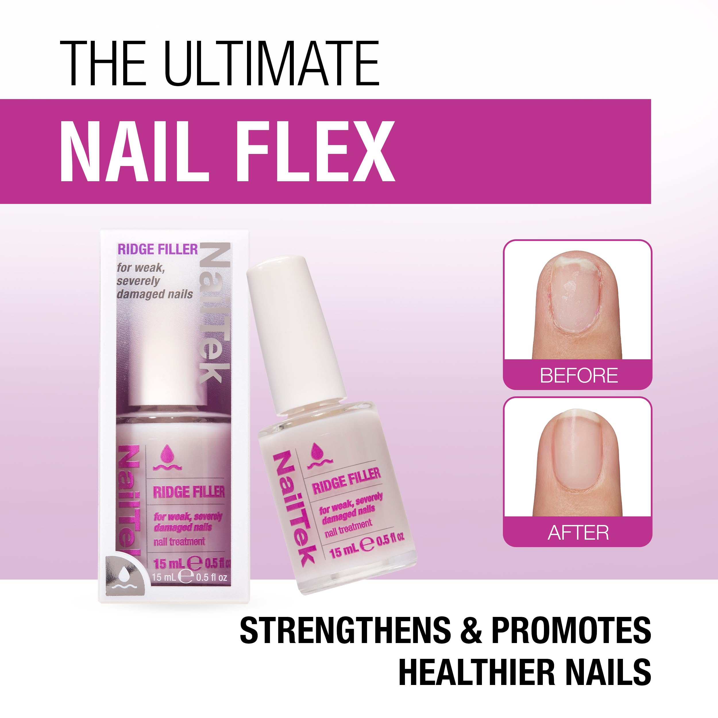 Nail Tek Application Base Ongles – application facile et finition lisse.