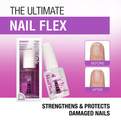 Nail Tek Hydrate Formula 4 appliquée sur les ongles pour une base lisse.