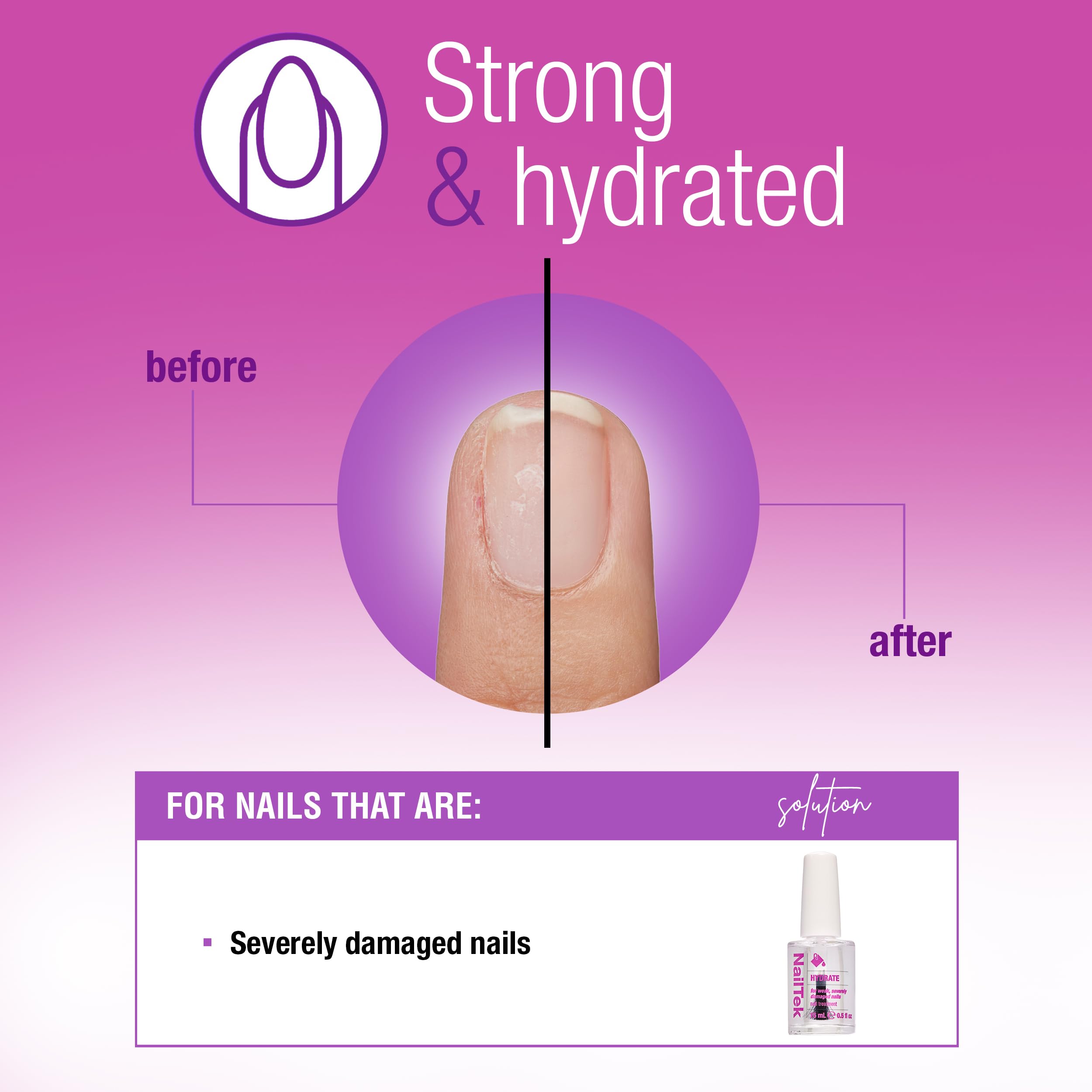 Nail Tek Hydrate Formula 4, ongles secs et sensibles nécessitant hydratation.