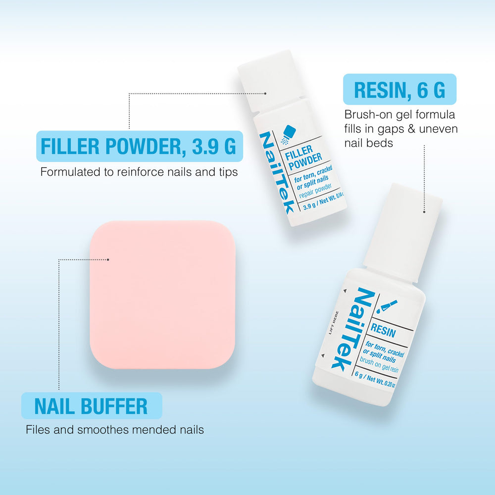 Nail Tek kit in-use image demonstrates easy application and quick drying