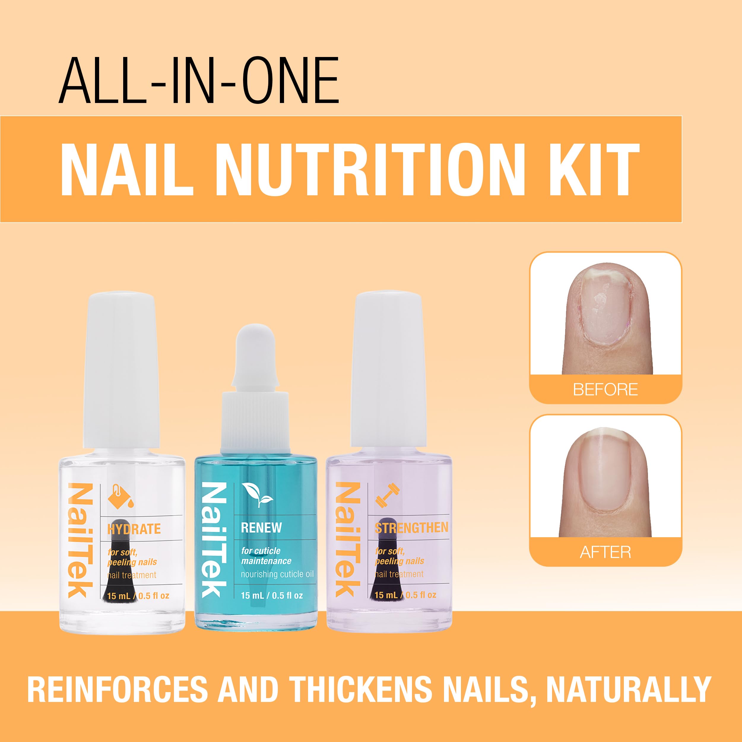 Nail Tek Recovery Kit Renew : aide à renouveler les ongles et améliorer l’élasticité.