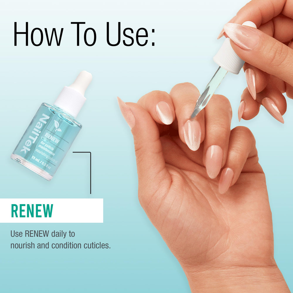Nail Tek Renew - mains soignées: apparence d’ongles plus saine.