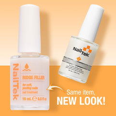 Nail Tek Ridge Filler Formule 2 – aperçu sans couleur et application facile.