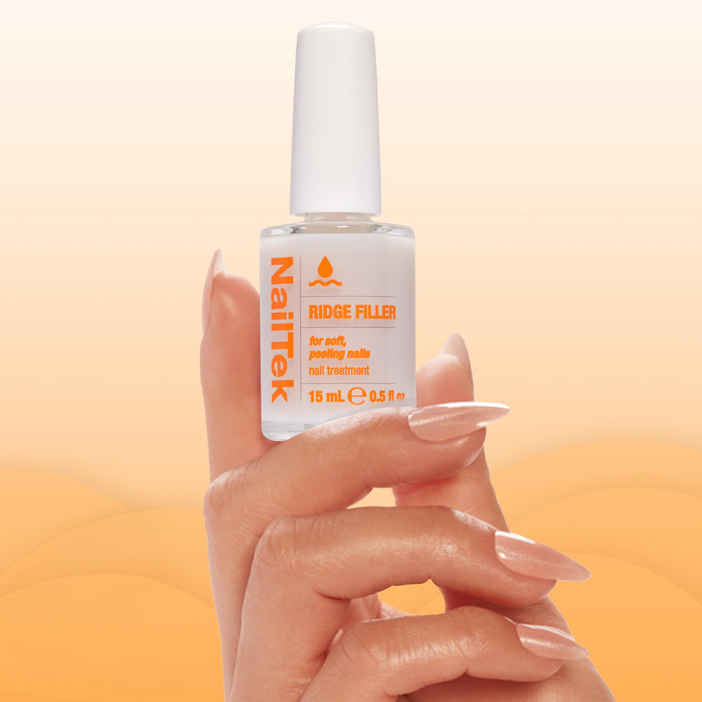 Nail Tek Ridge Filler Formule 2 – utilisation quotidienne pour une brillance naturelle.