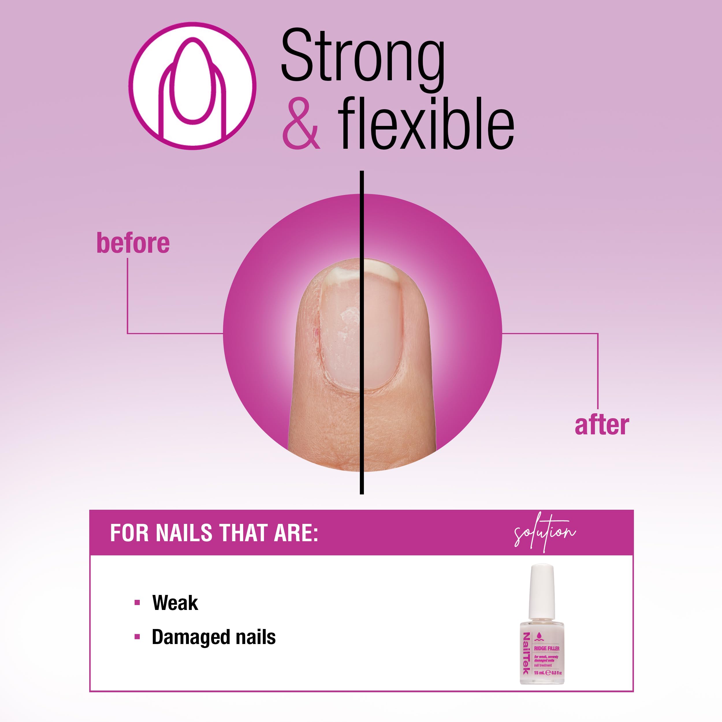 Nail Tek Vernis Renforce Ongles – vernis renforçant et prolongeant la tenue.