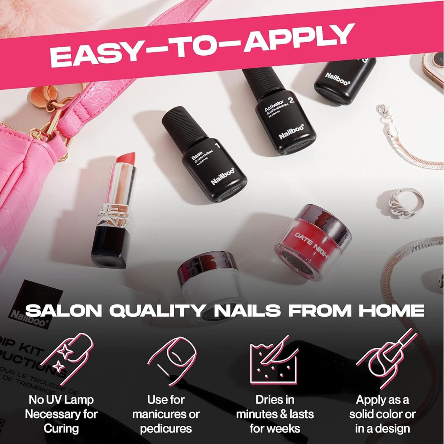 Nailboo Couche de finition 1oz : brillance élevée et protection durable