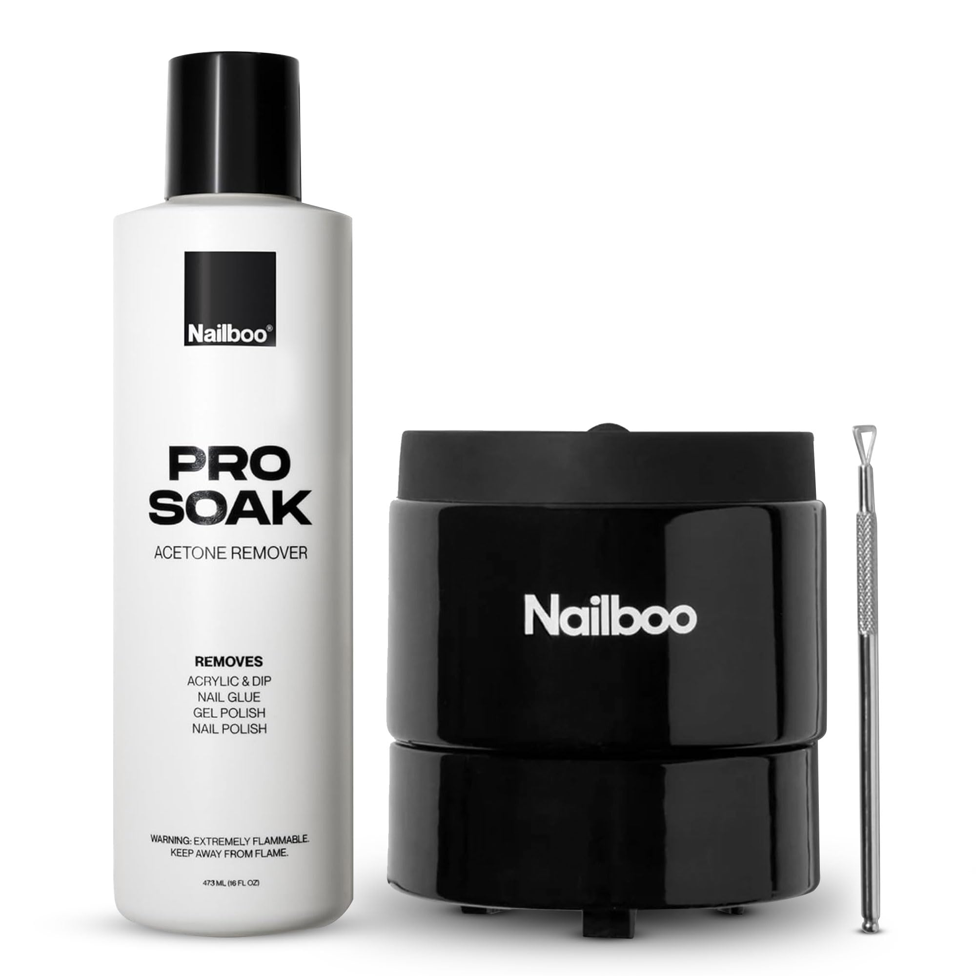 Nailboo kit-dissolvant-acetone-pur-16oz pour retrait à domicile