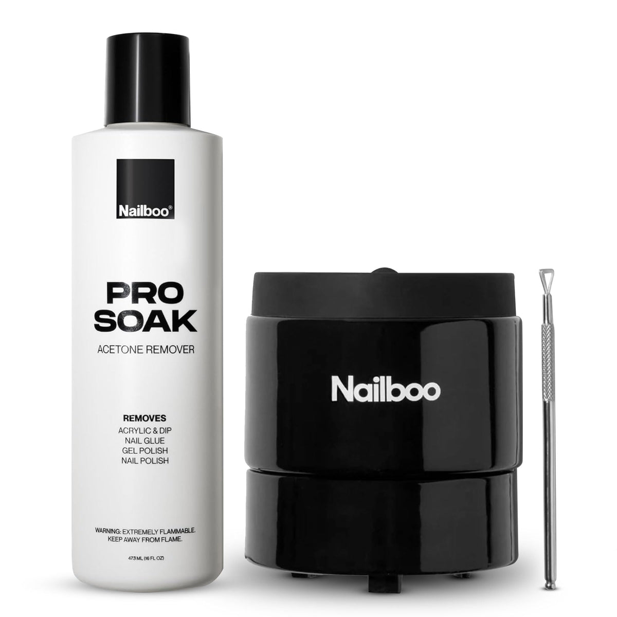 Nailboo kit-dissolvant-acetone-pur-16oz pour retrait à domicile
