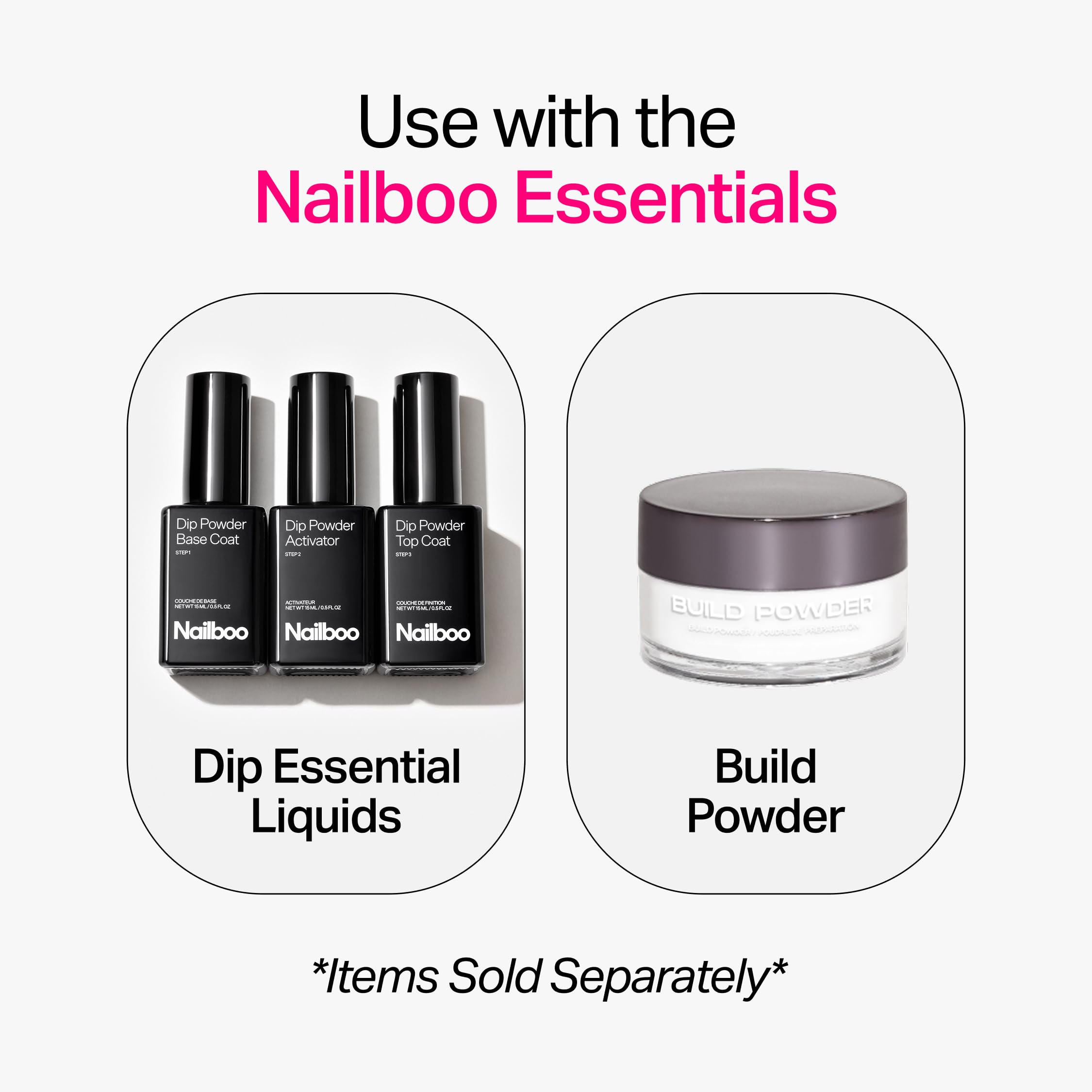 Poudre dip Cloudberry Nailboo, étape de trempage simple et nettoyage facile.