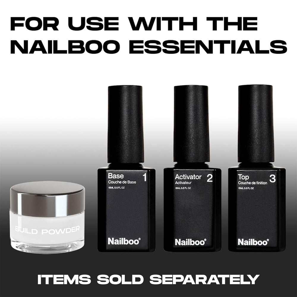 Résistance légère et tenue longue avec Nailboo rose paillettes à domicile.