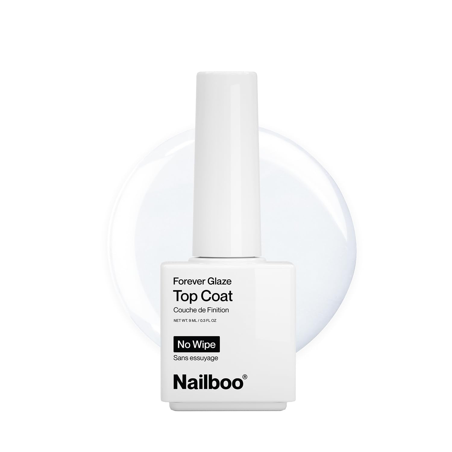 Nailboo Premier Forever Glaze: couche de finition transparente, fini brillant durable