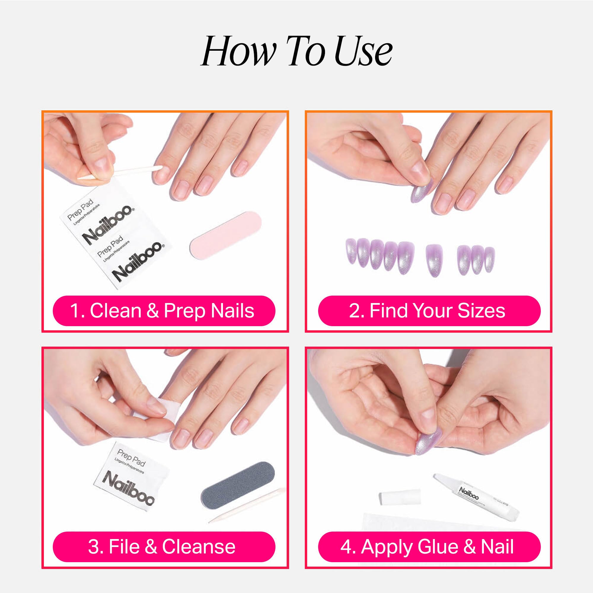 Nailboo easy removal designed to protect natural nails.