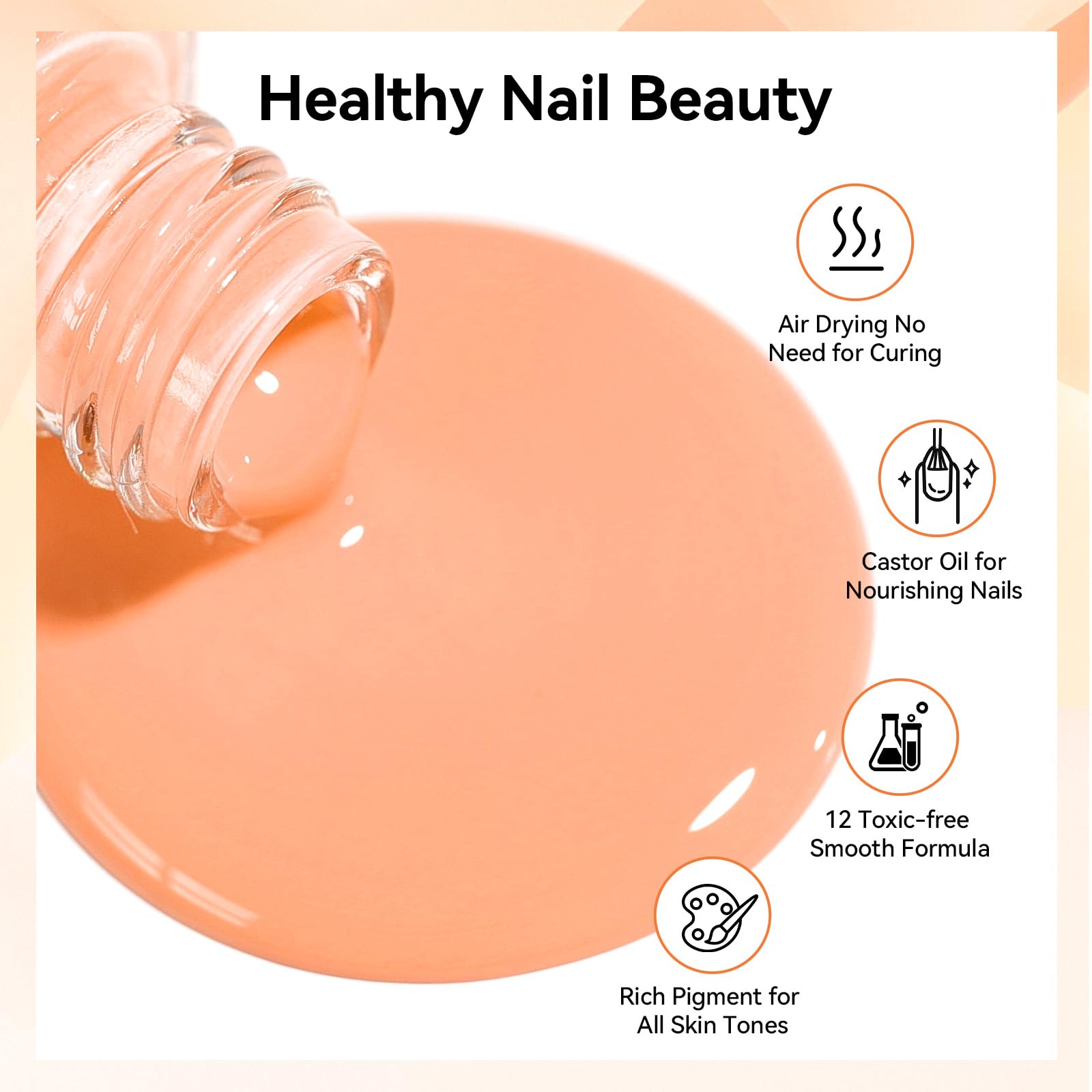 Nailshion couche de finition transparente apporte brillance et résistance.