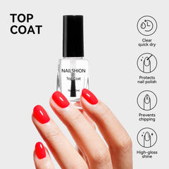 Nailshion couche superieure brillance longue duree protege la couleur.
