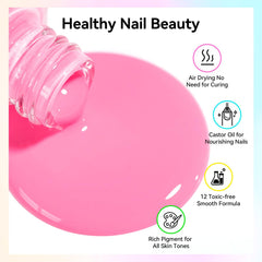 Nailshion couche supérieure, finition brillante durable.