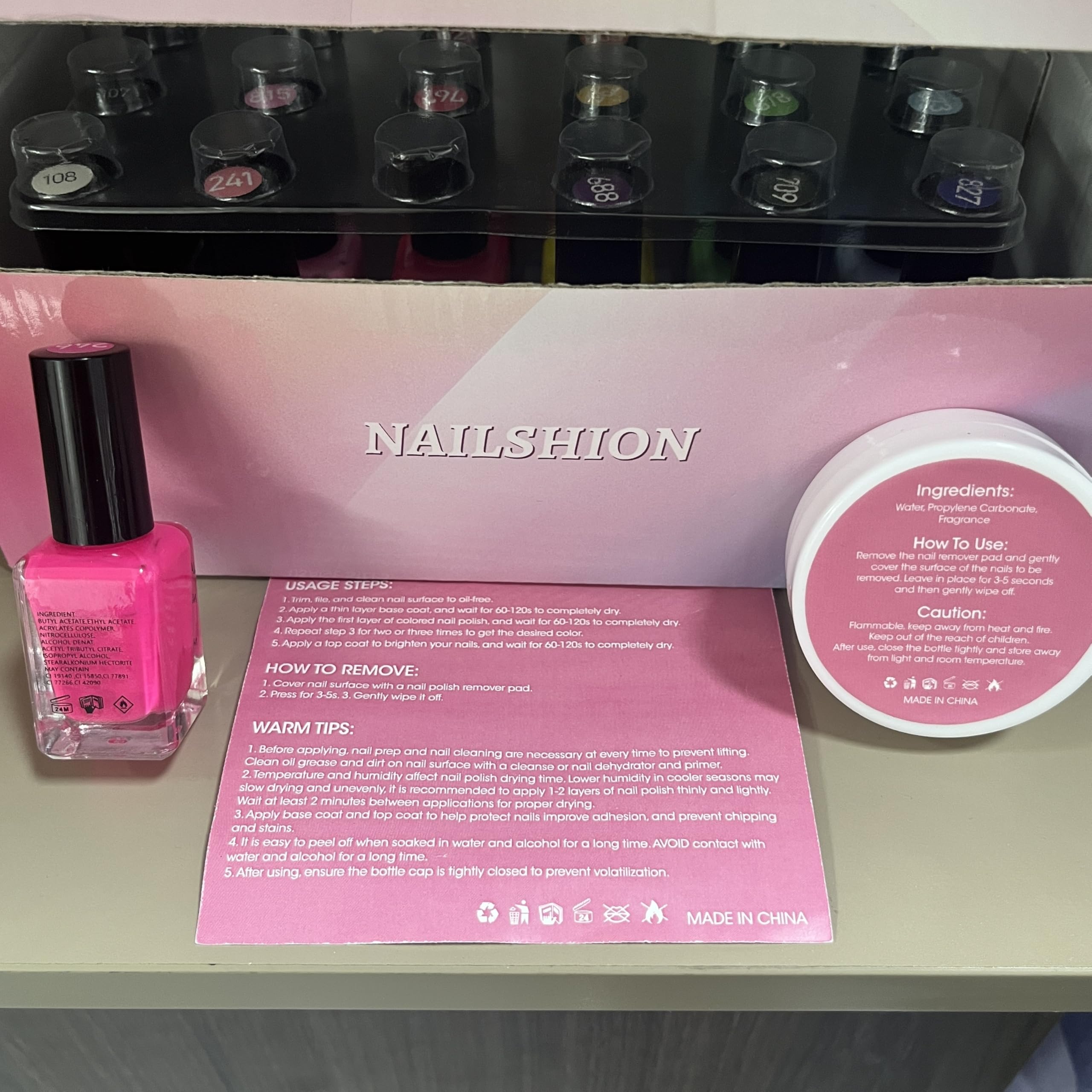 Nailshion kit décor des ongles, accessoires inclus pour décor rapide.