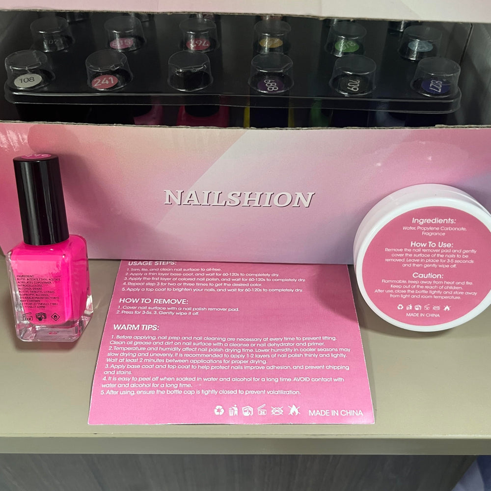 Nailshion kit décor des ongles, accessoires inclus pour décor rapide.