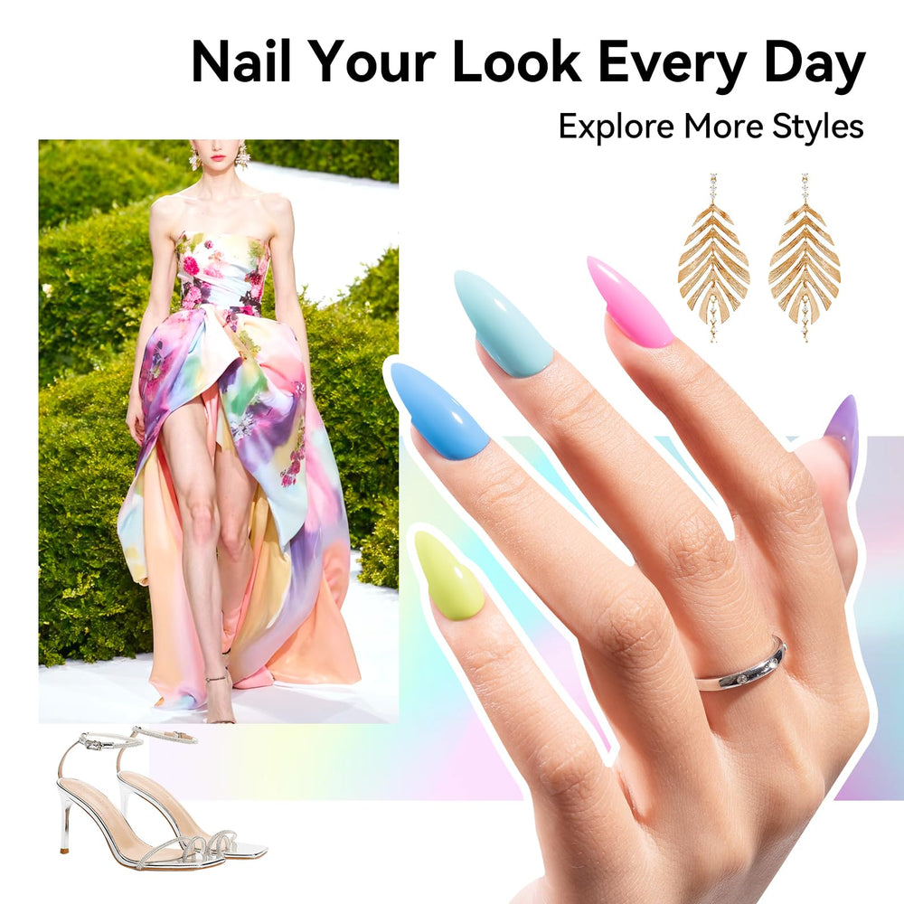 Nailshion vernis lavande arc-en-ciel, brillance douce et durable