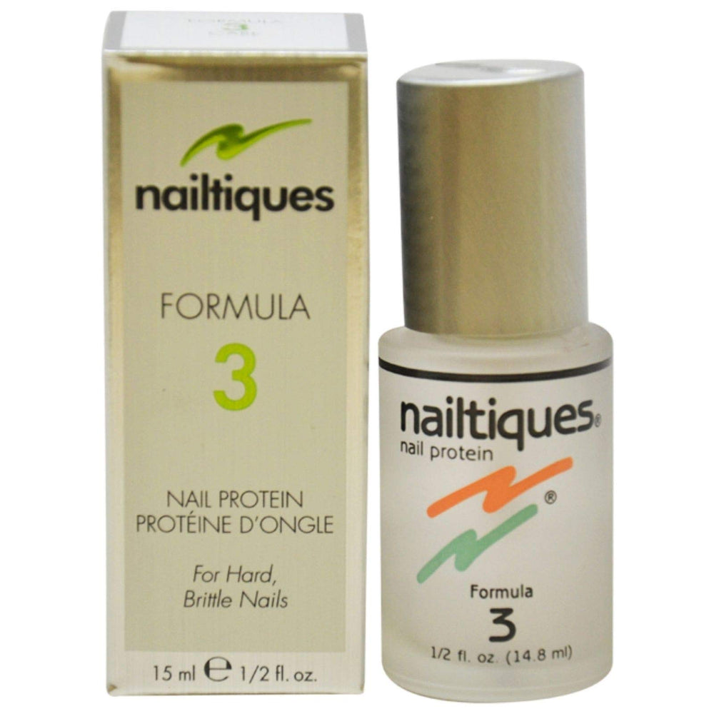 Nailtiques Protéine Ongles Formule 3 – pinceau applicateur, base protectrice pour ongles sensibles