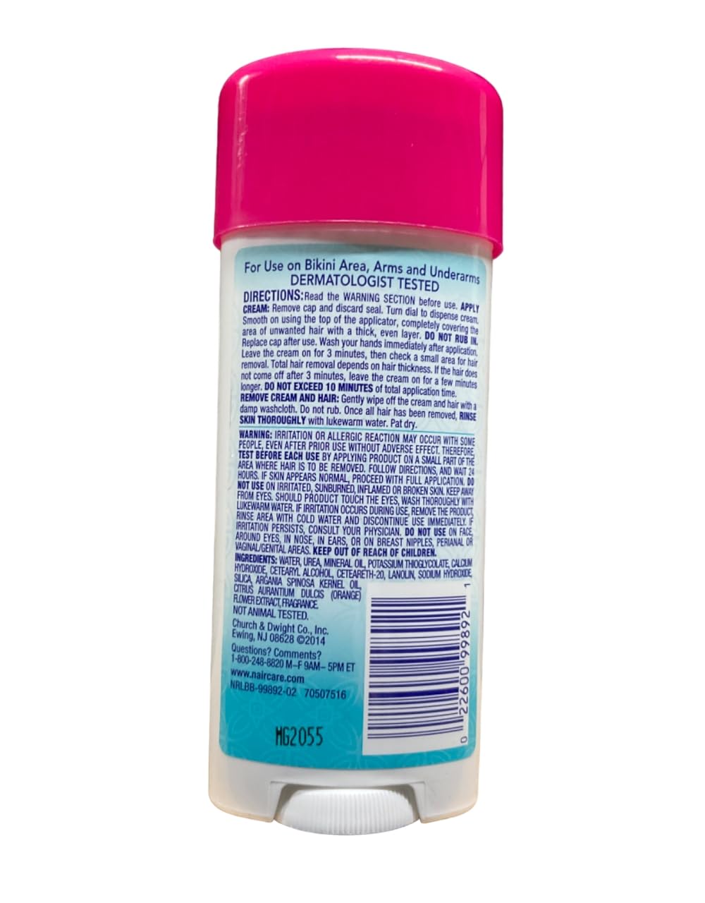 Application sans contact de Nair pour les zones comme le bikini et les aisselles