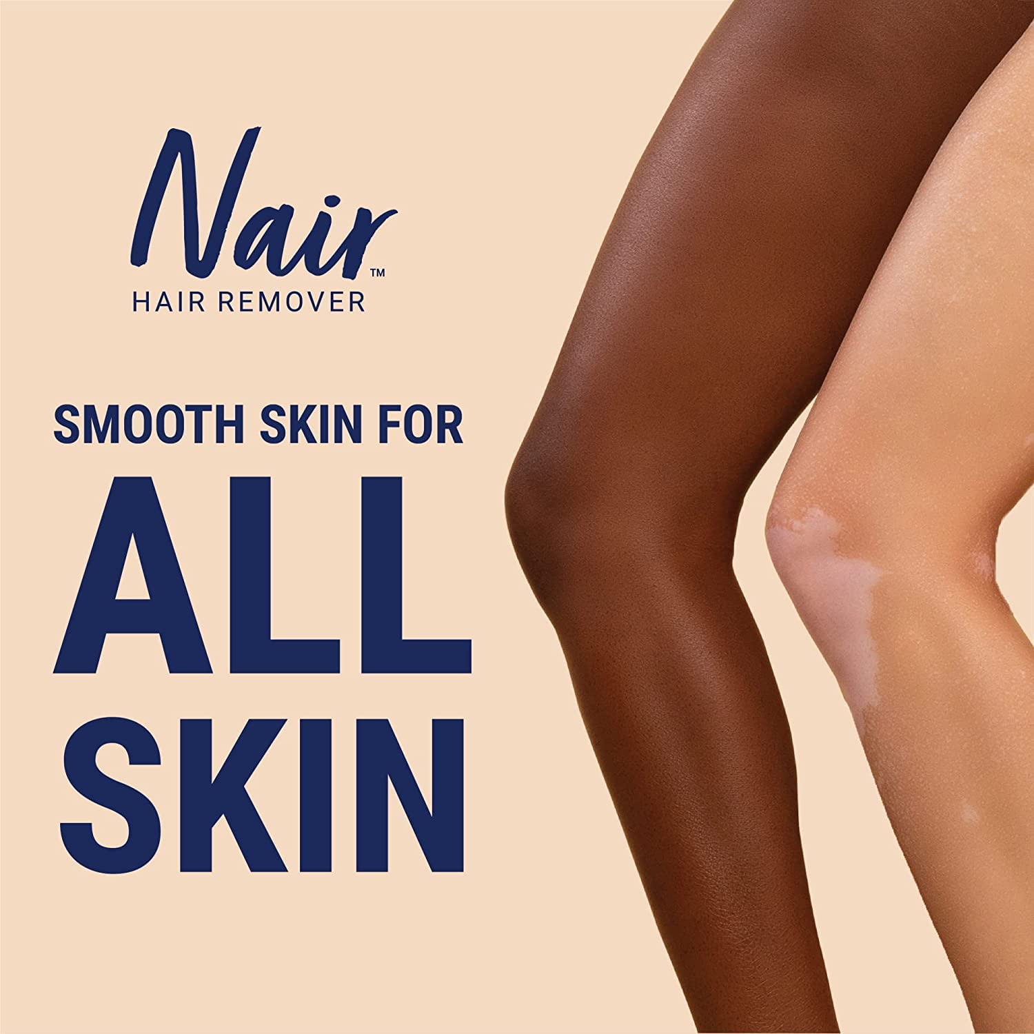 Texture crème douce Nair prête à l’application sur la peau.