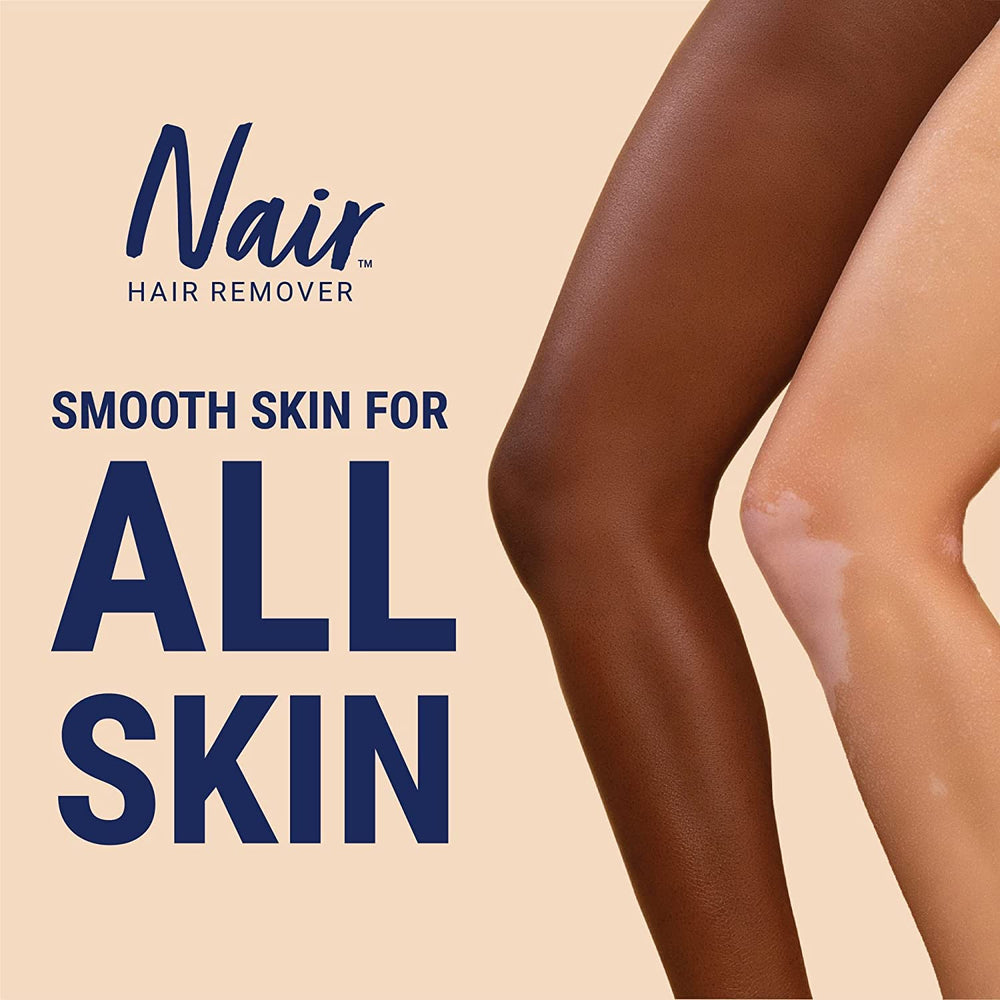Texture crème douce Nair prête à l’application sur la peau.