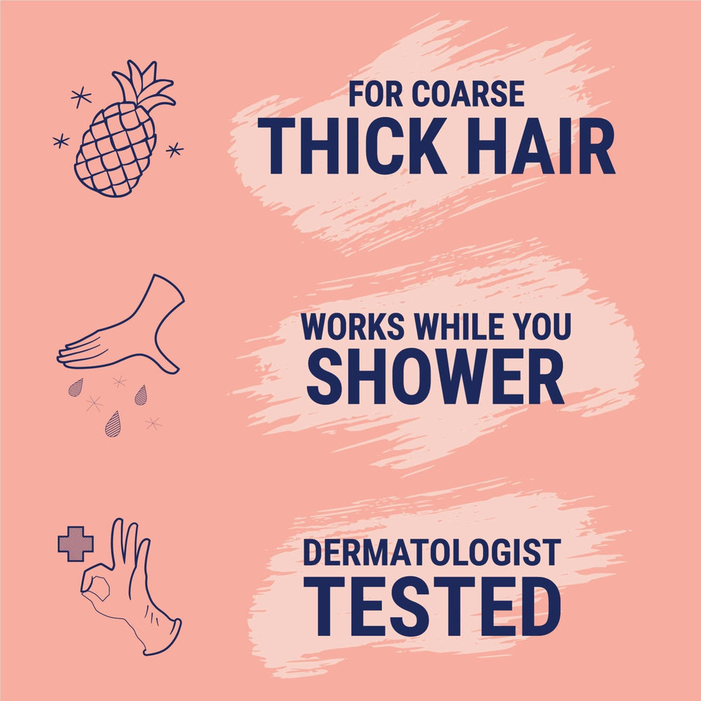 Nair Crème Douche Jambes et Bras — efficacité sur poils épais sur les zones étendues