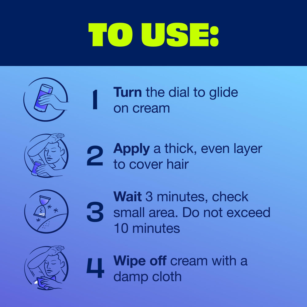 Crème dépilatoire Nair Glide On – application facile et rapide.