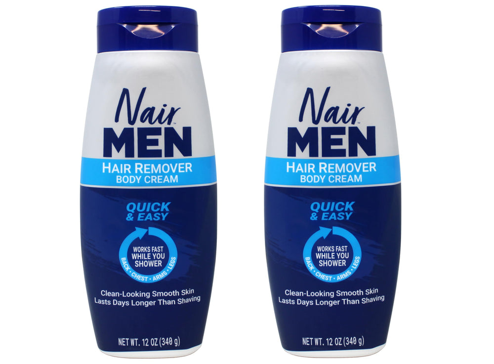 Peau lisse après épilation grâce à Nair pour hommes.