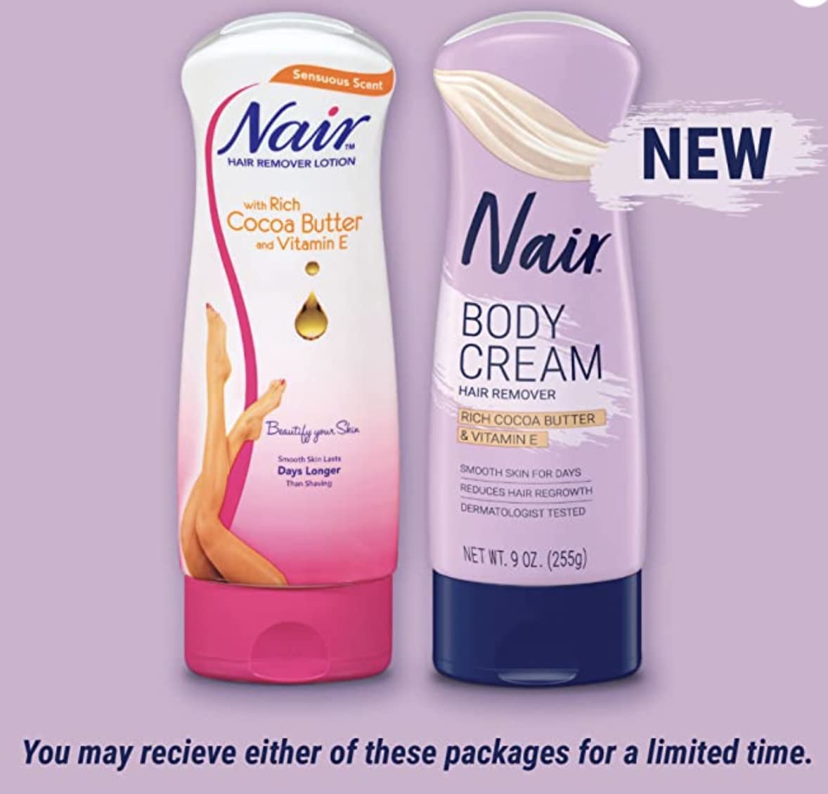 Nair lotion dépilatoire texture crème riche pour une application douce