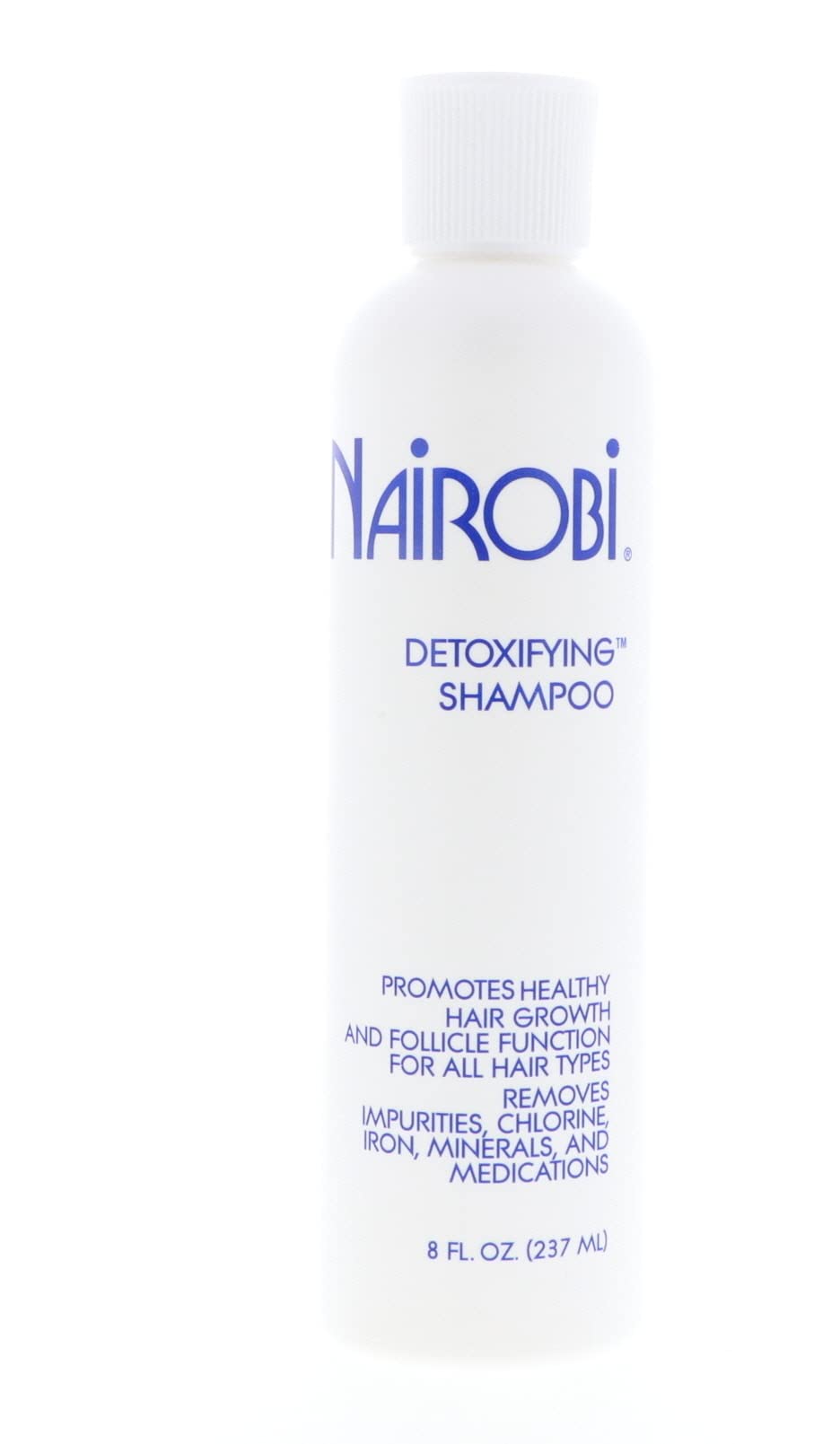 Nairobi shampoing detoxifiant – bouteille visible, parfum frais, lavage simple.