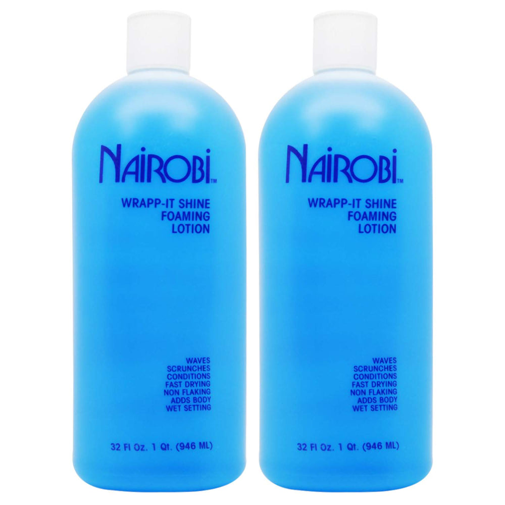 Nairobi Wrapp-It Shine lotion moussante 946 ml, nettoyage rapide et peau douce.