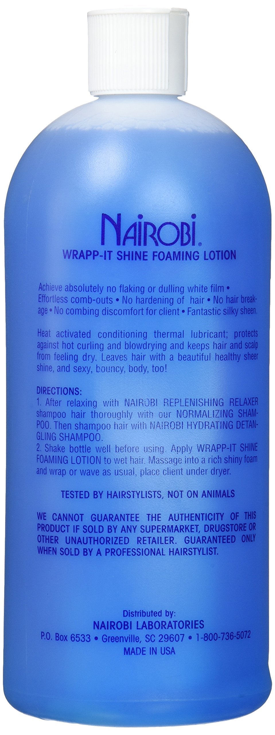 Nairobi Wrapp-It Shine : texture-mousse luxueuse, application facile et brillance potentielle.