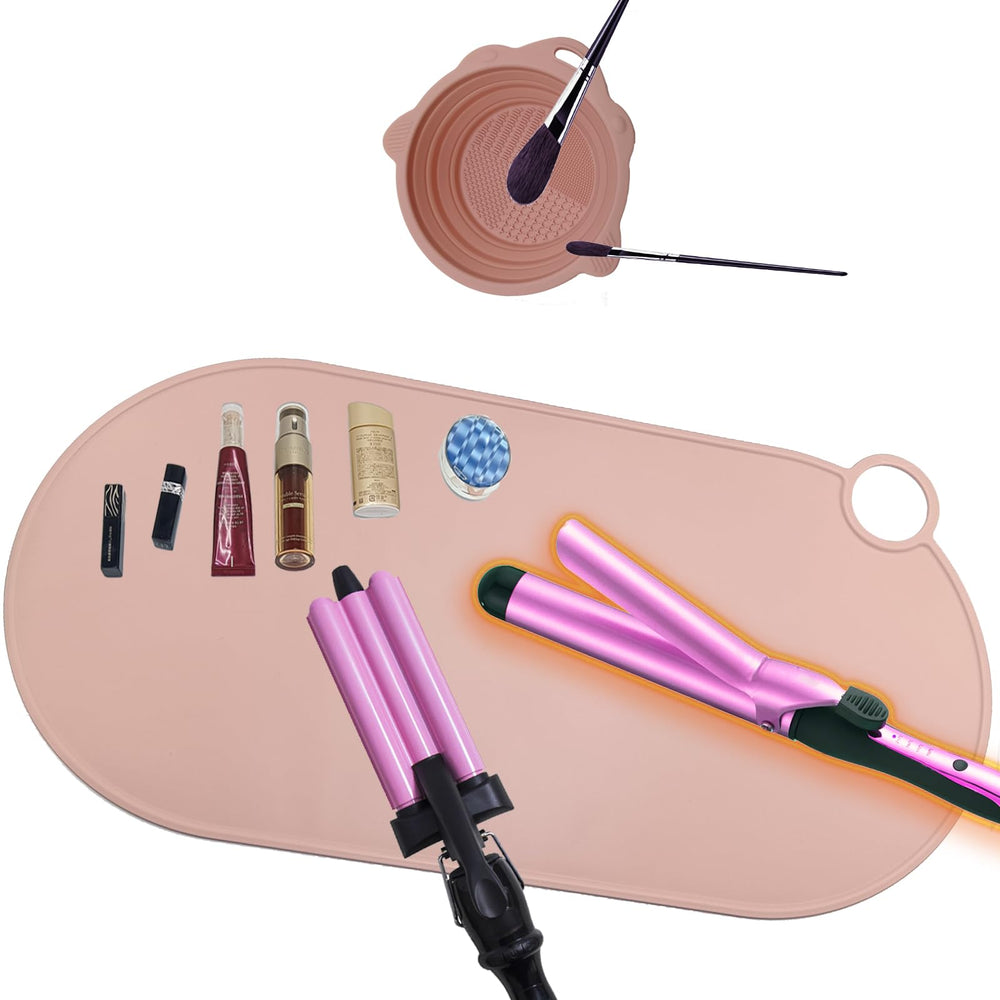 Nakashare tapis silicone-maquillage anti-chaleur sur plan de travail, protège la surface.