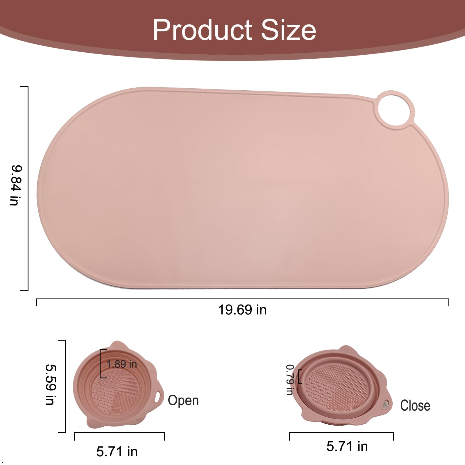 Nakashare tapis portable protection vanité, facile à transporter.