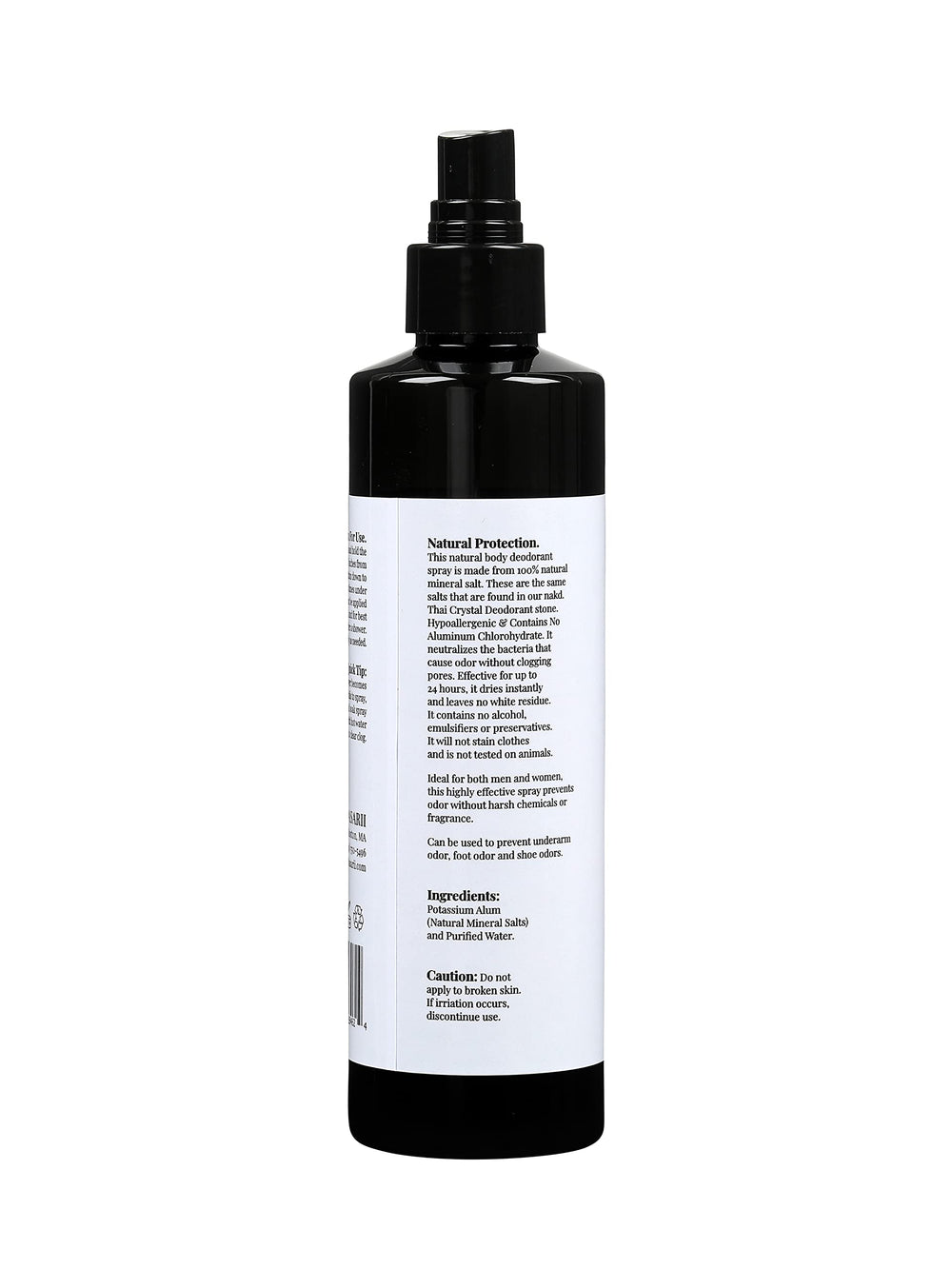 Nakd Thai Crystal Déodorant Spray – image détaillant la présentation et la texture cristalline.