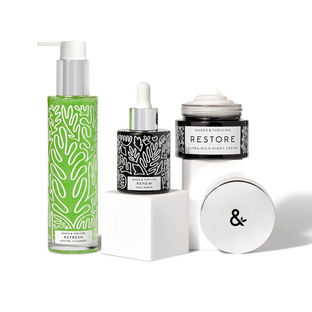 Naked & Thriving Refresh nettoyant enzyme 120 ml, nettoyage en douceur.