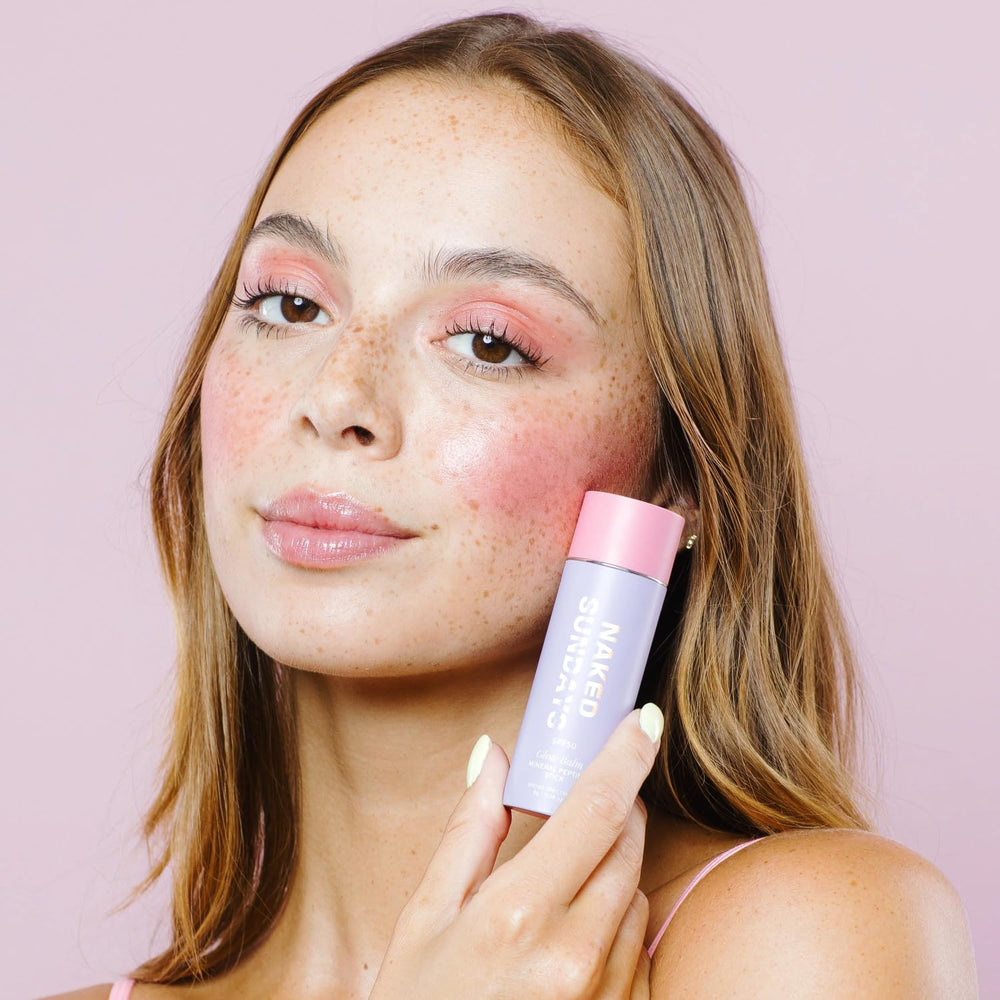 Naked Sundays Pink Pop application: couleur naturelle sur joues.