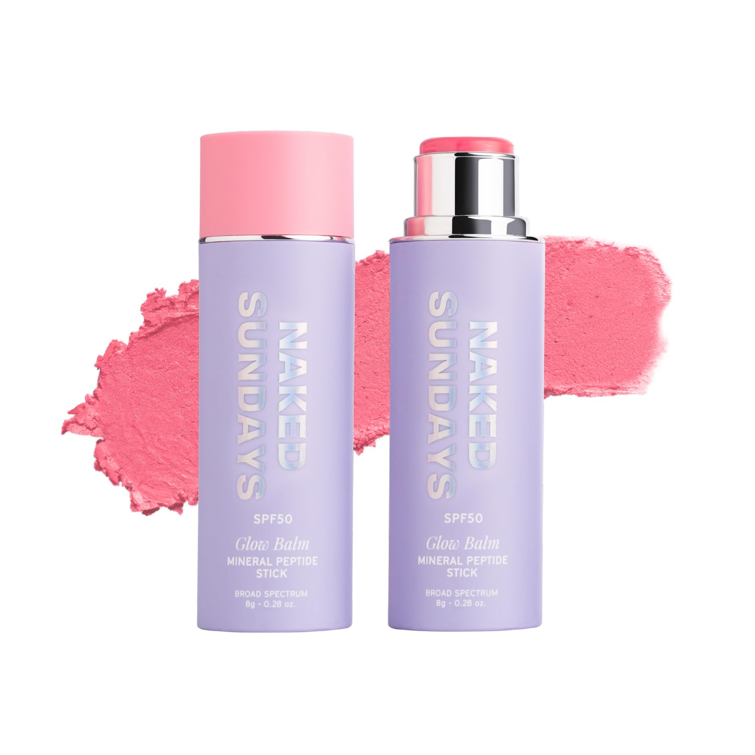 Baume lumière Naked Sundays Pink Pop etui: protection SPF et éclat rosé.