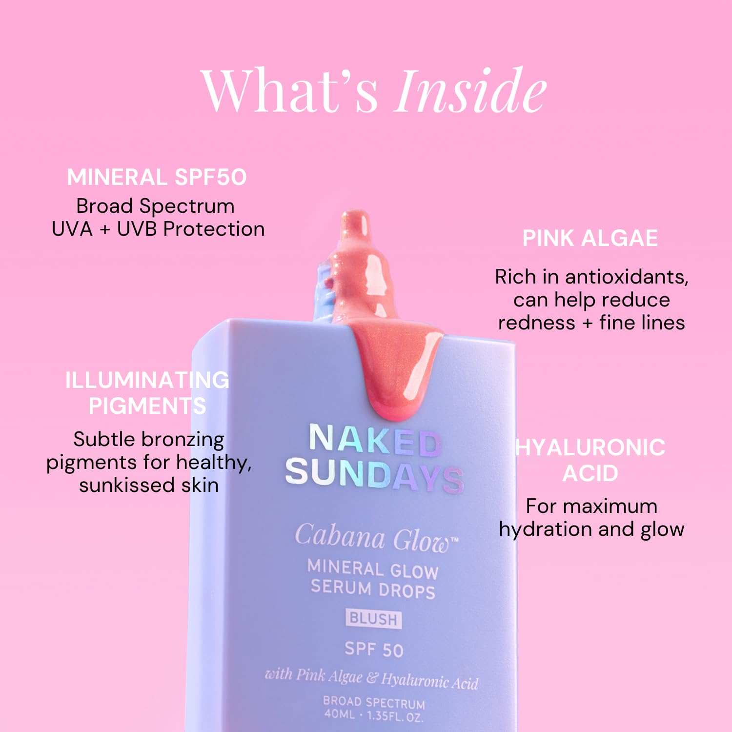 Naked Sundays CabanaGlow-protection-spf50-mineral : protection minérale non nano pour le teint.