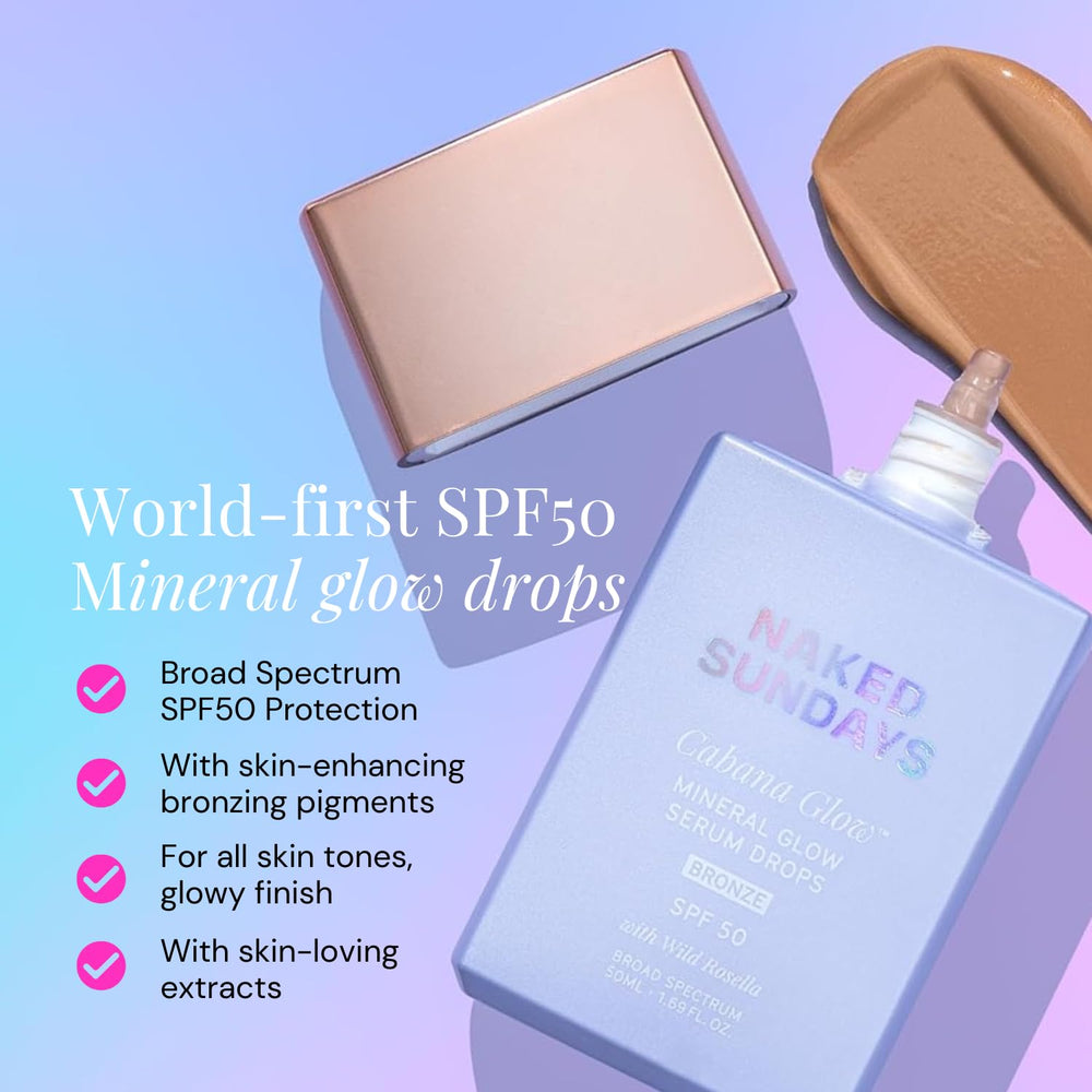 Naked Sundays CabanaGlow SPF50 teinte bronze pour un éclat naturel