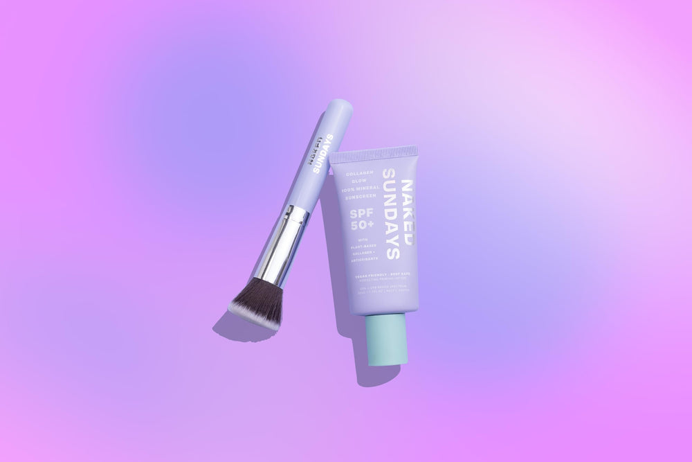 Naked Sundays Pinceau SPF pour une application fluide et homogène.