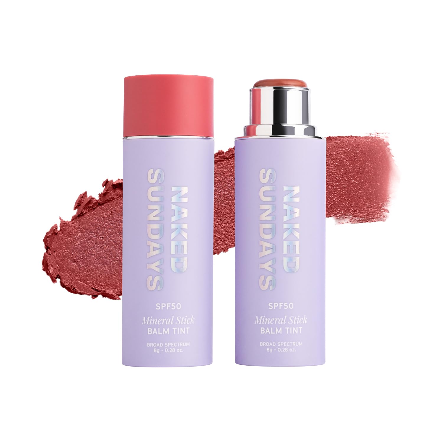 Naked Sundays Glow Balm SPF50 emballage élégant, format compact et pratique.