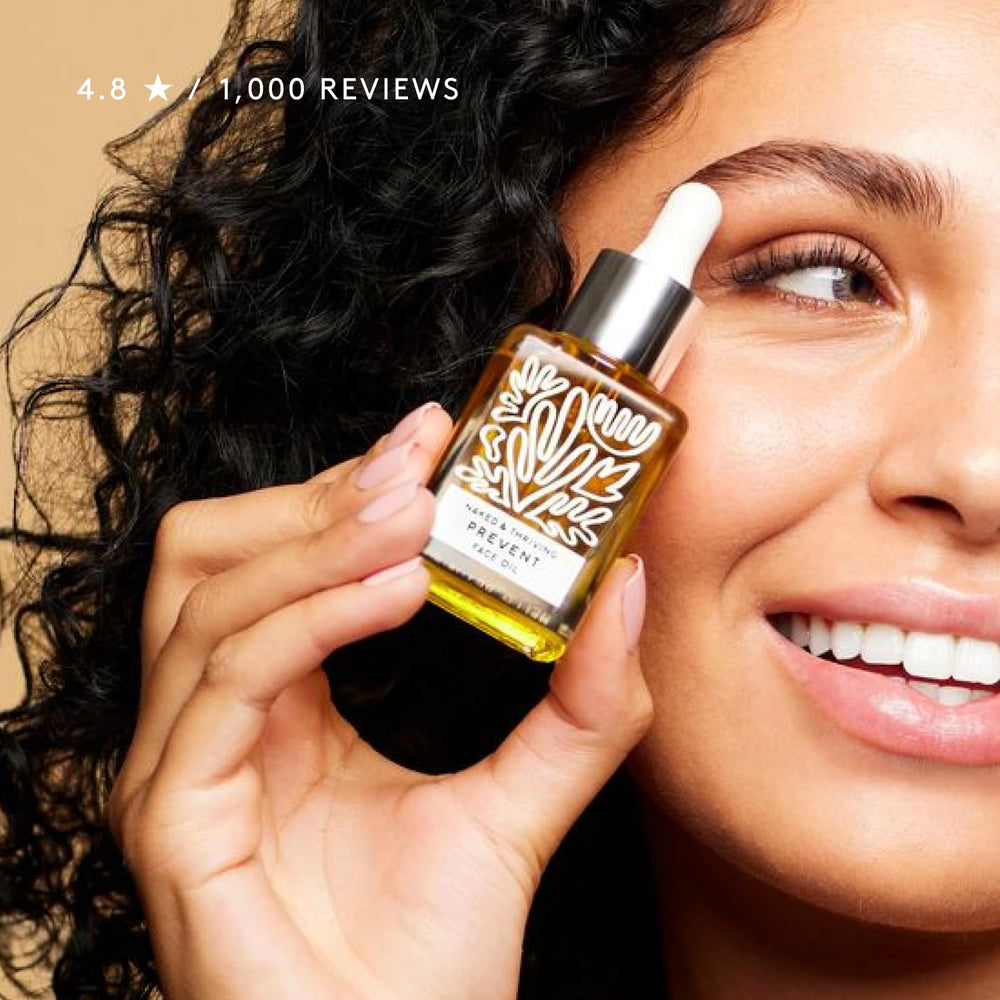 Ingrédients végans et sans cruauté de Naked & Thriving Prevent.