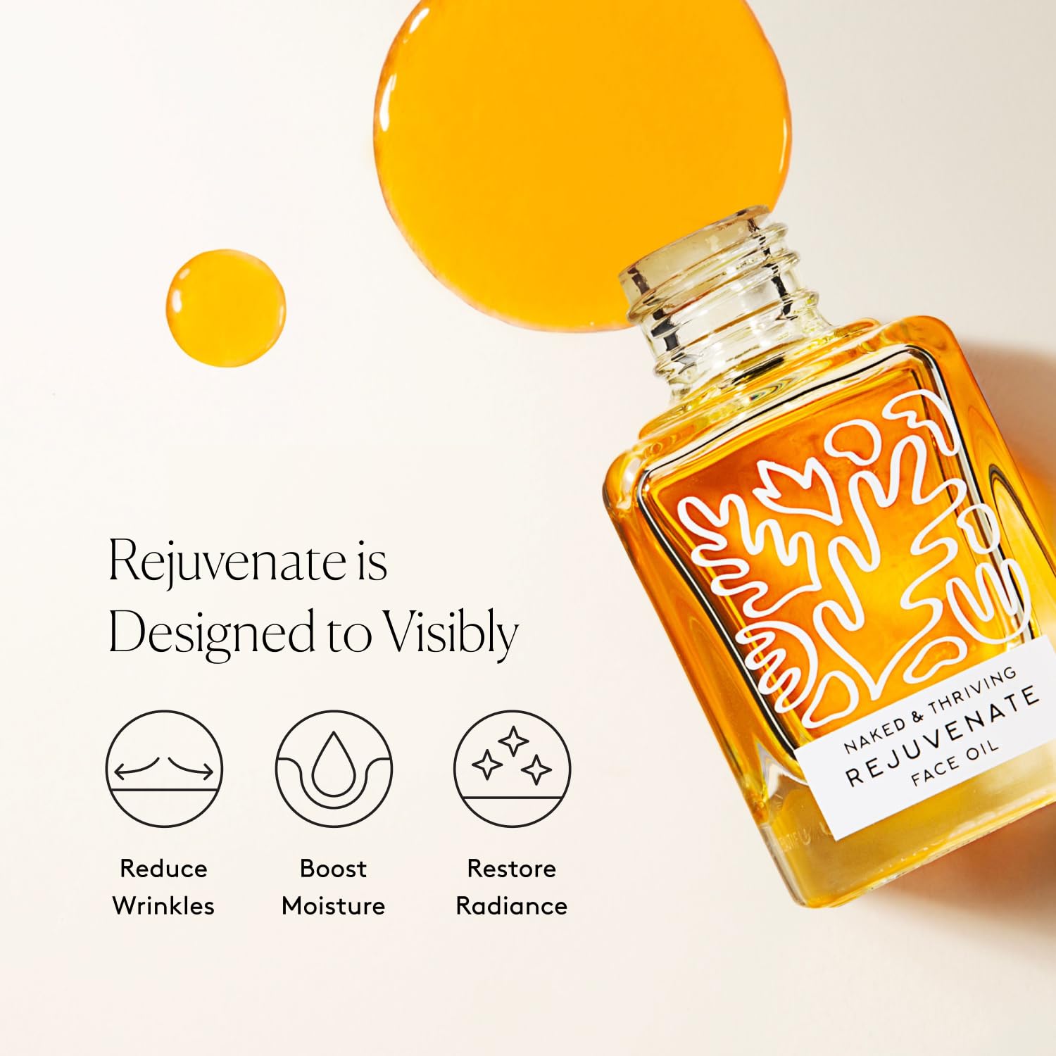 Huile de pépins de grenade Naked & Thriving Rejuvenate, nourrissante en profondeur.