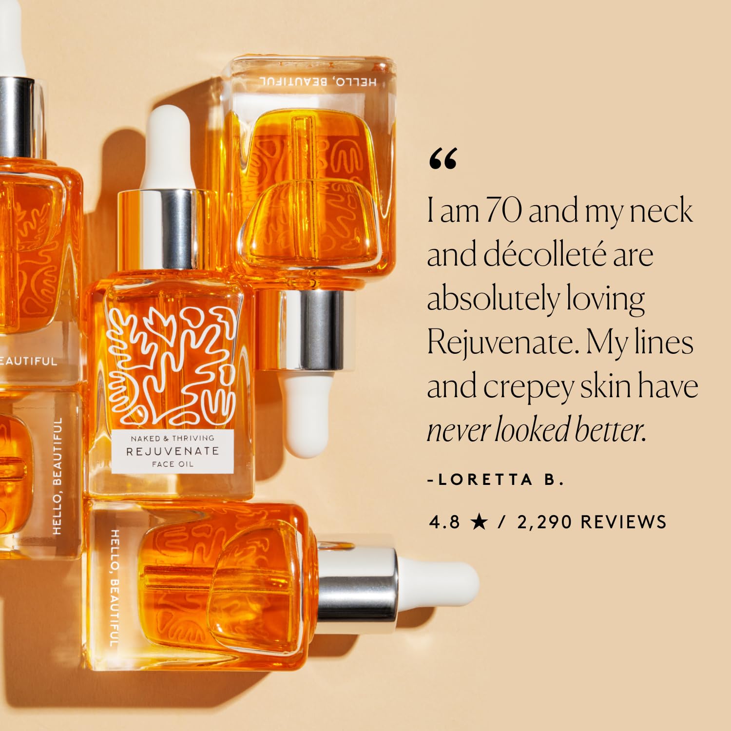 Formule vegan et cruelty-free Naked & Thriving Rejuvenate, soin éthique.